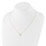 10K Yellow Gold CZ Heart Necklace - 20 in.