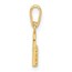 10K Yellow Gold CZ Lock Charm - 16.6 mm