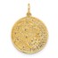 10K Yellow Gold CZ Moon and Stars Disc Charm - 21.1 mm