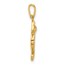 10K Yellow Gold CZ Seahorse Charm - 24.3 mm