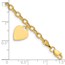 10K Yellow Gold Dangle Heart Anklet - 10 in.