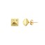 10K Yellow Gold DC Pyramid Post Earrings