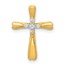 10K Yellow Gold Diamond Cross Slide Pendant - 17 mm