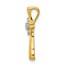 10K Yellow Gold Diamond Cross Slide Pendant - 17 mm