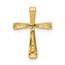 10K Yellow Gold Diamond Cross Slide Pendant - 17 mm