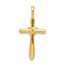 10K Yellow Gold Diamond Cross w/Heart Pendant - 30.5 mm