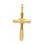 10K Yellow Gold Diamond Cross w/Heart Pendant - 30.5 mm