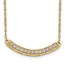 10K Yellow Gold Diamond Curved Bar Necklace - 18 in.