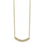 10K Yellow Gold Diamond Curved Bar Necklace - 18 in.