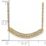 10K Yellow Gold Diamond Curved Bar Necklace - 18 in.