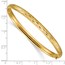 10K Yellow Gold Diamond-cut Fancy Bangle Bracelet - 7 in.