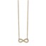 10K Yellow Gold Diamond Infinity Symbol Necklace - 18 in.