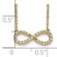10K Yellow Gold Diamond Infinity Symbol Necklace - 18 in.
