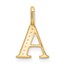 10K Yellow Gold Diamond Letter A Initial Pendant - 15.43 mm
