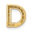 10K Yellow Gold Diamond Letter D Initial Charm - 10.12 mm