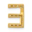 10K Yellow Gold Diamond Letter E Initial Charm - 11.76 mm