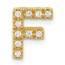 10K Yellow Gold Diamond Letter F Initial Charm - 10.73 mm
