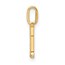 10K Yellow Gold Diamond Letter I Initial Pendant - 14.99 mm