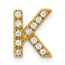 10K Yellow Gold Diamond Letter K Initial Charm - 10.93 mm