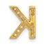 10K Yellow Gold Diamond Letter K Initial Charm - 10.93 mm