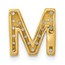 10K Yellow Gold Diamond Letter M Initial Charm - 10.84 mm
