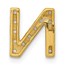 10K Yellow Gold Diamond Letter N Initial Charm - 10.68 mm