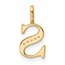 10K Yellow Gold Diamond Letter S Initial Pendant - 15.63 mm