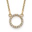 10K Yellow Gold Diamond Open Circle Necklace - 18 in.