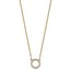 10K Yellow Gold Diamond Open Circle Necklace - 18 in.