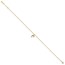 10K Yellow Gold Dolphin Charm Anklet - 9 mm