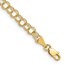 10K Yellow Gold Double Link Charm Bracelet - 7 mm