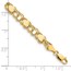 10K Yellow Gold Double Link with Hearts Charm Bracelet - 7 mm