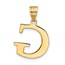 10K Yellow Gold Etched Letter G Initial Pendant - in.