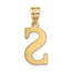 10K Yellow Gold Etched Letter S Initial Pendant - in.