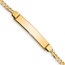 10K Yellow Gold Flat Curb Link ID Bracelet - 5.5 in.