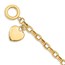 10K Yellow Gold Heart Charm Bracelet - 7.5 mm