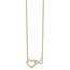 10K Yellow Gold Heart with Infinity Symbol Necklace - 17 in.