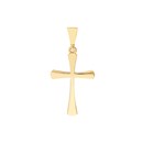10K Yellow Gold High Polished Cross Pendant