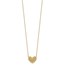 10K Yellow Gold Hollow 3D Heart 18in Necklace - 18 in.