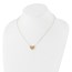 10K Yellow Gold Hollow 3D Heart 18in Necklace - 18 in.