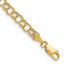 10K Yellow Gold Hollow Double Link Charm Bracelet - 6 mm