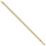 10K Yellow Gold Hollow Double Link Charm Bracelet - 6 mm