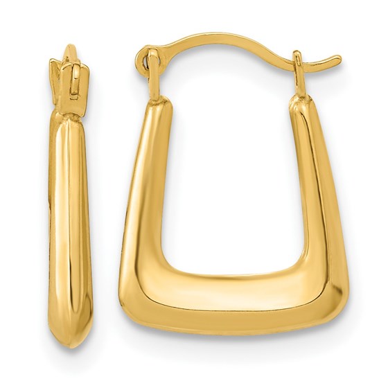 10K Yellow Gold Hollow Fancy Hoops - 15.3 mm 10K Yellow Gold Hollow Fancy Hoops - 15.3 mm
