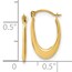 10K Yellow Gold Hollow U-Shaped Hoops - 16.8 mm