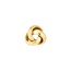 10K Yellow Gold Large Open 3 Loop Love Knot Post Earrings