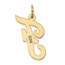 10K Yellow Gold Large Script Letter F Initial Charm