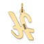 10K Yellow Gold Large Script Letter H Initial Charm
