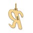 10K Yellow Gold Large Script Letter R Initial Charm