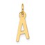 10K Yellow Gold Large Slanted Block Initial A Charm - 21.25 mm