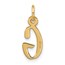10K Yellow Gold Large Slanted Block Initial G Charm - 21.05 mm
